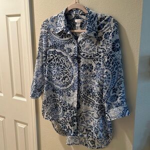 Chico’s delicate sheer blouse